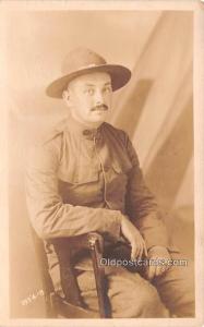 Military Man Military Real Photo Soldier Unused 