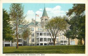 1920s Postcard State School for the Blind, Nebraska City NE Otoe County Unposted