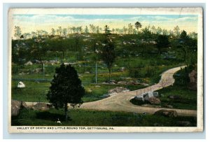 c. 1910 Civil War Little Round Top Gettysburg Valley Of Death Postcard P15 