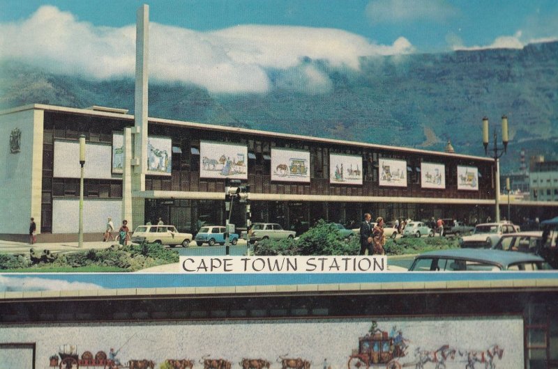 Cape Town New Mosaic Mural Railway Station Postcard