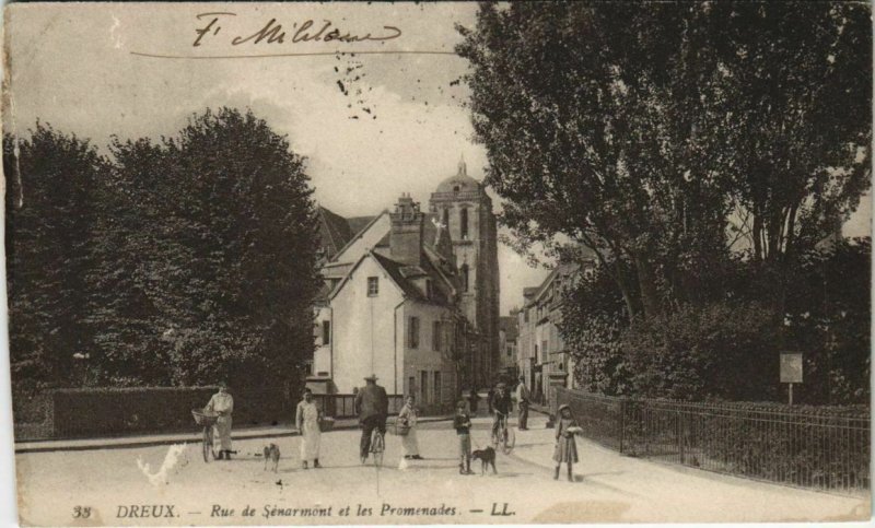 CPA DREUX - Rue de Sénarmont et les Promenades (34186)