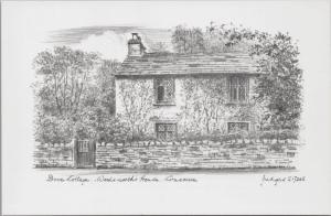 Dove Cottage Wordsworth's House Grasmere England Judges Art Drawing Postcard D35