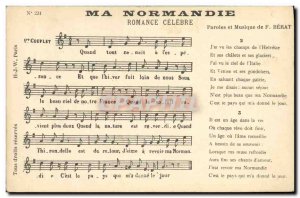 Old Postcard Ma Normandie Berat