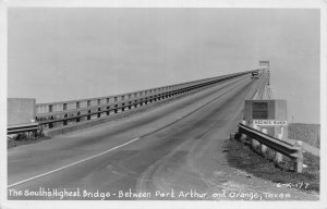 J79/ Orange Port Arthur Texas RPPC Postcard c1940-50s Highest Bridge 430