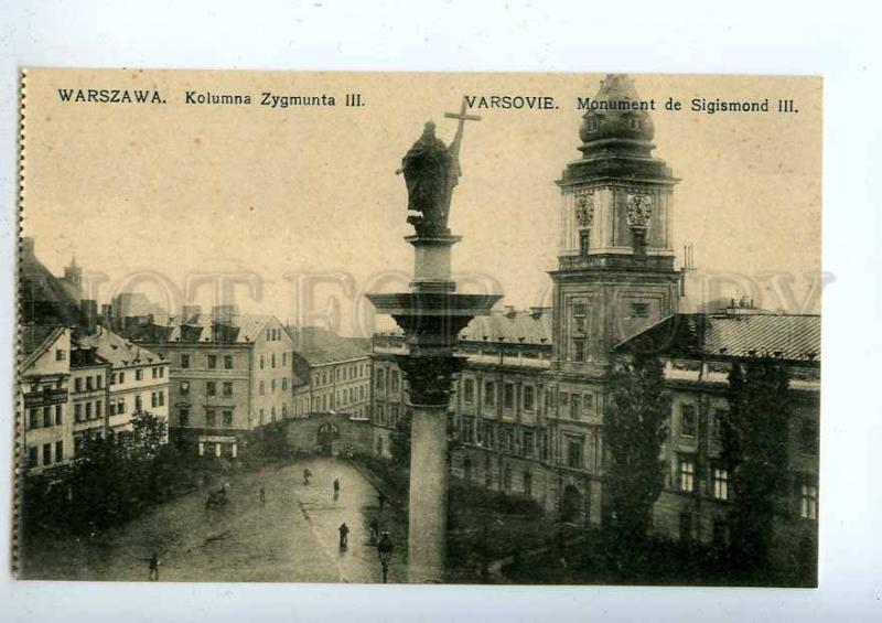 192639 POLAND WARSZAWA King Zygmunt III column Vintage PC