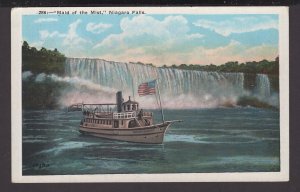 New York Seeing Niagara Falls from Steamer Maid of the Mist  - WB