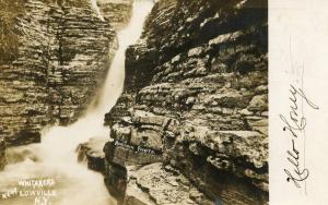 NY - Lowville. Whitakers Falls   *RPPC