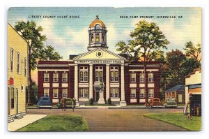 Liberty County Court House Near Camp Stewart Hinesville GA Postcard