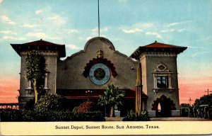Texas San Antonio The Sunset Railroad Depot 1909