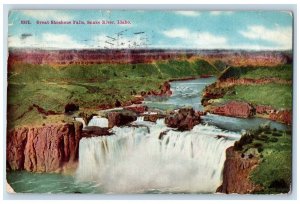 Snake River Idaho ID Postcard Great Shoshone Falls Exterior 1912 Vintage Antique