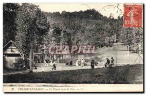 Old Postcard Uriage les Bains Tennis in the Park