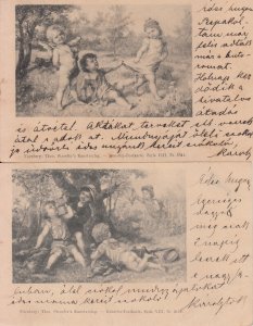 Unit of 2 fine art postcards 1899 publisher Theo. Stroefer’s (Theodor Stroefer)