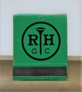 RHGC Rolling Hills Golf Club Altamonte Springs Florida Vintage Matchbook Cover 
