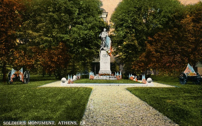 PA - Athens. Soldiers' Monument