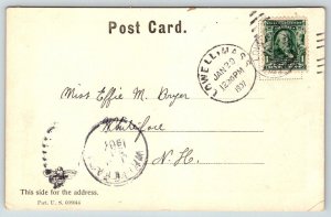 Reflective Background  Lowell Jail  Massachusetts   Postcard  1907