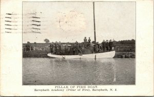 1917 Zarephath New Jersey Zarephath Academy Pillar Of Fire Boat Vintage Postcard