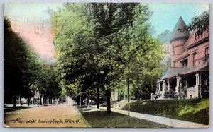 K49/ Tiffin Ohio Postcard Seneca County c1910 Monroe St Homes 61