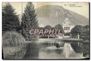 Old Postcard Luchon Lake Casino