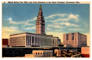 Ohio  Cleveland Post Office, Train Entrance to Union Terminal