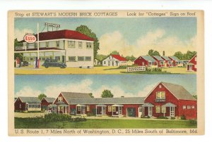 MD - Berwyn. Stewart's Esso  Gas Station  & Cottages ca 1930's