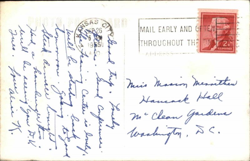 Vintage RPPC Kansas City Missouri MO STONECROFT Real Photo Postcard