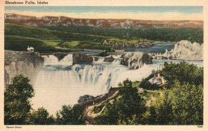 Vintage Postcard 1930's Shoshone Water Falls Idaho ID Nature
