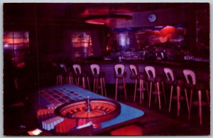Las Vegas Nevada 1950s Postcard Covered Wagon Room Harolds Club Casino
