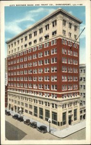 Shreveport Louisiana LA City Savings Bank Vintage Postcard