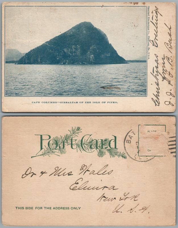 GIBRALTAR OF THE ISLE OF PINES CAPE COLUMBO NEW CALEDONIA ANTIQUE POSTCARD