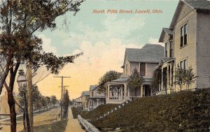 J20/ Lowell Ohio Postcard c1910 North Fifth Street Homes Residences  247