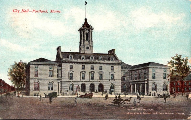 Maine Portland City Hall 1909