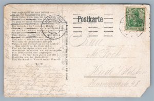 GERMAN WWI SOLDIER STEALING SAUSAGES COMIC ANTIQUE POSTCARD