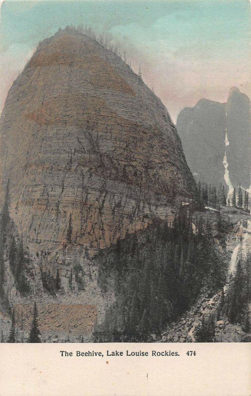 The Beehive, Lake Louise, Canadian Rockies, Canada, Early Hand Colored Postcard