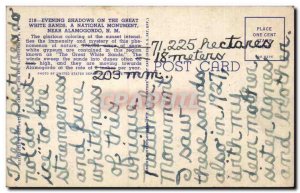 Old Postcard Evening shadows on the great White Sands National Monument near ...