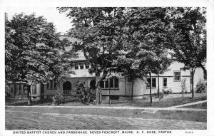 Dover Foxcroft Maine United Baptist Church and Parsonage antique pc Y11209