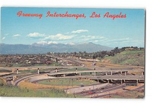 California CA Vintage Postcard San Bernadino Long Beach Freeway General View