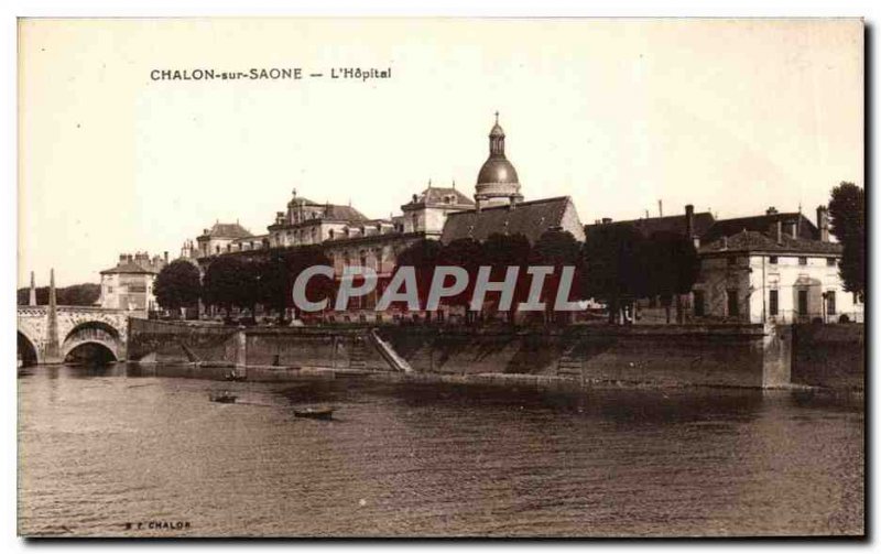 Old Postcard Chalon Sur Saone L Hopital