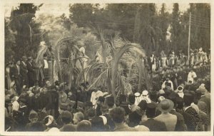 israel palestine, JERUSALEM, Palm Sunday Procession (1930s) RPPC Postcard