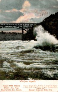 Queens PARK BAZAAR, Whirlpool Rapids, Zybach & Co., Niagara Falls Postcard