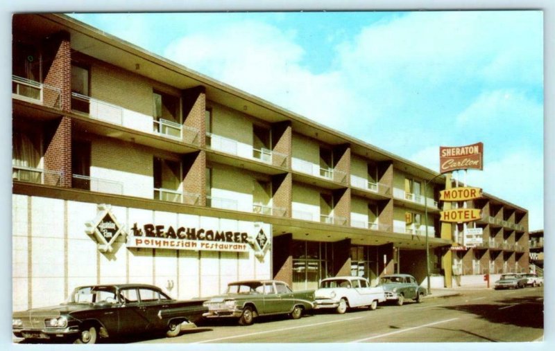 WINNIPEG, Manitoba Canada ~ SHERATON CARLTON MOTEL Beachcomber 1950s  Postcard 