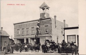 Innisfail Fire Hall Innisfail Alberta AB Alta Firemen Department Postcard H45