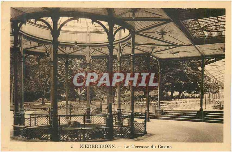 Old Postcard Niederbronn La Terrasse du Casino