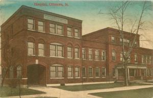 1910 Hospital Ottumwa Iowa Hand Colored Simon hand colored postcard 551