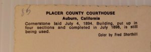 Postal Antigua placer condado juzgado Auburn California 1985 Antiguos Coches Autos
							
							mostrar tÃ­tulo original
