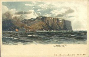 NORDKAP Norge Norway Artist Signed 1898 Postcard MUSTER #1 EXC COND