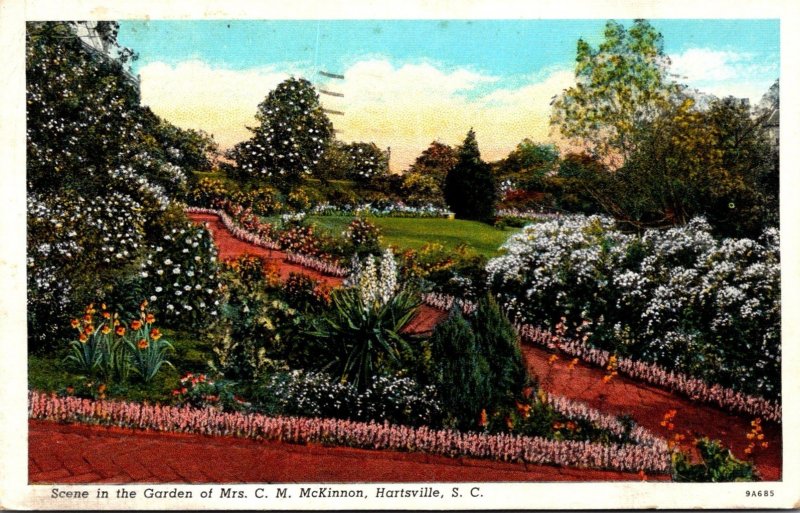 South Carolina Hartsville Scene In The Garden Of Mrs C M McKinnon1942 Curteich