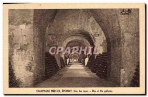 Old Postcard Folklore Wine Vintage Champagne Mercier Epernay A cellars