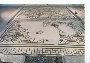 Sussex Postcard - Fishbourne Roman Palace - Geometric Mosaic Floor    SM404