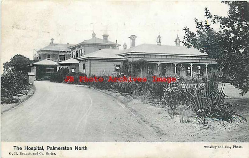 New Zealand, Palmerston, Hospital, Stamp, 1908 PM, Whalley, G.H. Bennett