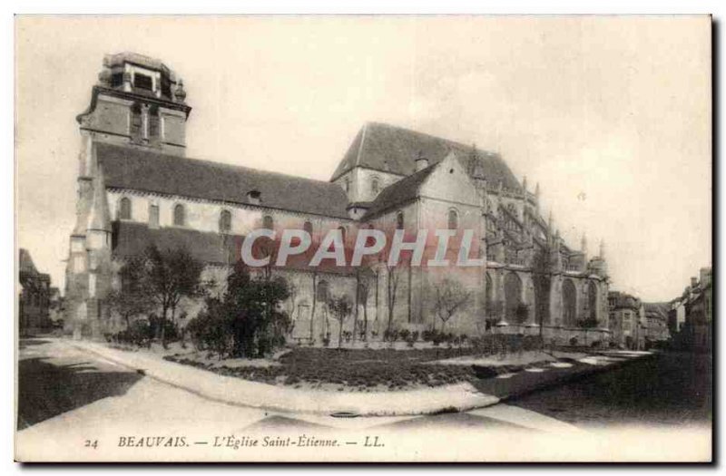 Beauvais Old Postcard L & # 39eglise Saint Etienne